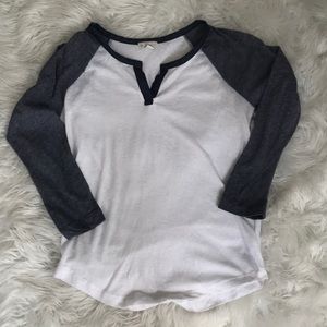 Never Worn! GAP White and Blue Baseball Tee